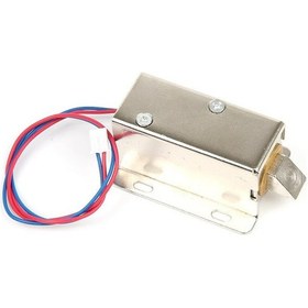 Resim 12V DC 0.8A 9.6W Solenoid Su Geçirmez Manyetik Elektronik Kapı Kilidi 