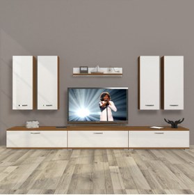 Resim Decoraktiv Eko 8d Slm Tv Ünitesi Tv Sehpası - Ceviz - Beyaz 