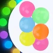 Resim 5 adet/Parlayan Tavan Yapışkanlı Hedef Topu Basınç Giderici Top, Kolay Temizlenir, Dayanıklı DIY El Sanatları, Aileler ve Mutfak Partileri için Uygun 