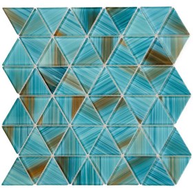 Resim MozaiKristaL Mutfak tezgah arası ve tüm yüzeyler için A. Turkuaz Kristal Mozaik ( 1 Kutu=11 File=1 m2 Fiyatıdır) 