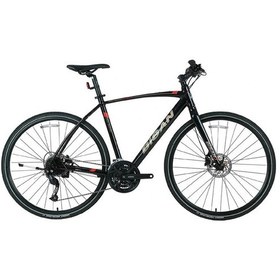 Resim Bisan Trx 8600 Altus Erkek Şehir Bisikleti 50cm Hd 28 Jant 27 Vites Parlak Siyah Kırmızı Çok Renkli 