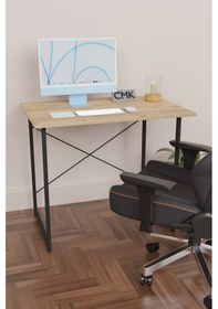 Resim Metal Ayaklı Çalışma Masası Ofis Masası Atlantik Çam 60 x 90 