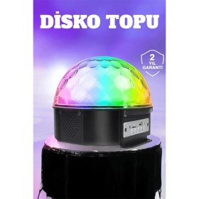 Resim Acstore Kompakt Tasarımlı, Telefon Kontrollü Disko Topu Işıkları 