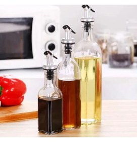 Resim Gri Kapaklı Şişe Aparatı Yağdanlık Kapağı, 6 Adet, Pratik ve Şık Kullanım 