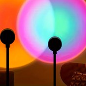 Resim 2 adet Projeksiyon Lambası, LED Günbatımı Işıkları, USB Arayüzü, Gökkuşağı Mavi Işık ve Günbatımı Gölgesi, 360° Dönen Küçük Gece Lambası, Popüler Canlı Yayın Arka Planı, Tatil Hediyeleri ve Ev Ortamına Uygun, Yatak Odası, Oturma Odası Dekorasyonu, Bilgisayar Aksesuarları, USB Aydınlatma Donanımı. 