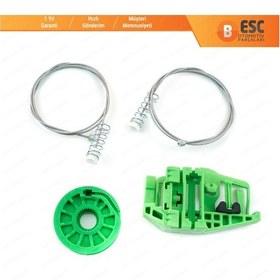 Resim BMW 3 E90 E91 2004-2012 4/5 Kapı İçin Arka Sol Cam Kriko Seti 