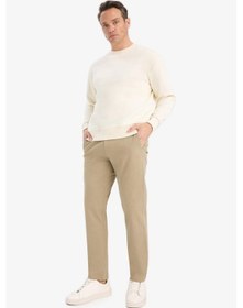 Resim Defacto Relax Fit Bisiklet Yaka Kalın İçi Yumuşak Tüylü Basic Düz Sweatshirt T5139az25auer140 Ekru 