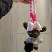 Resim Silver1 Sevimli Renkli Ip Peluş Ayı Kolye El Yapımı Oyuncaklar Küçük Bebek Çanta Çekicilik Sevimli Bebek Cep Telefonu Çekicilik (Yurt Dışından) 