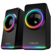 Resim Mikado MD-182 2.0 3W-2 RGB Aydınlatmalı 3.5mm USB 5V Hoparlör 