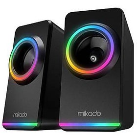 Resim Mikado MD-182 2.0 3W-2 RGB Aydınlatmalı 3.5mm USB 5V Hoparlör 