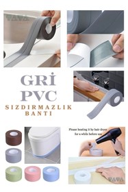 Resim TATA CRAFT GRİ PVC SIZDIRMAZLIK BANTI BANYO KÜVET KAVABO KLOZET KENARI 3MTX3,8CM 