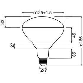 Resim Osram Ledvance 250w Infrared Ampul Br40 E27 Isıtıcılı Lamba Kırmızı Işık 