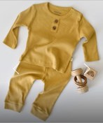 Resim Bebbenatural Organic Hardal Renkli Ikili Pijama Takım 