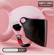 Resim Weichuang01 Araç Güneş Koruma Kış Sıcaklık Bisiklet Yarım Kask Emniyet Şapkası Pembe Uzun Çay Ayna Pembe 