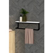 Resim Miray Evim Banyo Rafı Havluluk Yatay Model Beyaz 