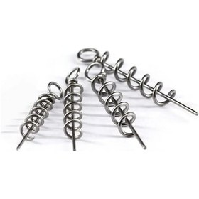 Resim 50 Adet Yumuşak Cazibesi Yemler Kanca Pimi Bahar Sabit Kilit Olta Vidası Iğne - 40cm 