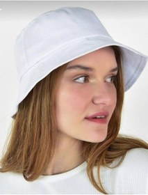 Resim Emirteks Beyaz Unisex Panama Kova Bucket Şapka Beyaz 