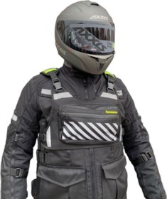 Resim Motoanl Motosiklet Ve Bisiklet Uygun Reflektörlü Yelekli Çanta (Yeni Yönetmeliğe Uyumlu) Lüx Motor Çantası 