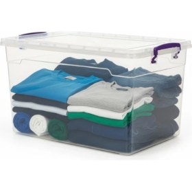 Resim Bert 30 Litre Saklama Kutusu Büyük Boy Çok Amaçlı Kapaklı Düzenleyici Kutu Kıyafet, Yorgan, Erzak Için 