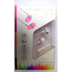 Resim Platoon PL-2180 3.5 mm Yaldızlı Kablolu Mikrofonlu Telefon Kulaklığı 