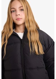 Resim Defacto Kapüşonlu Mont Kız Çocuk F5876a826spbk27 Siyah-bk27 
