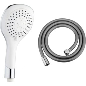Resim Tema Bianco 5 Fonksiyonlu Duş Başlığı ve Vera Pvc Hortum Duş Seti 