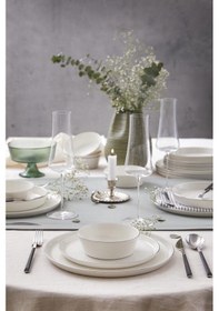 Resim Kütahya Porselen Bone V-form 24 Parça 6 Kişilik Yemek Takımı Plat 513300 