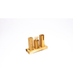 Resim ZEYTİNLİ Üçlü Tuzluk Kürdanlık Standlı Set 