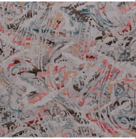 Resim Gri Vizon Sulu Boya Desen Dokuma Dijital Baskılı Petek Kumaş 