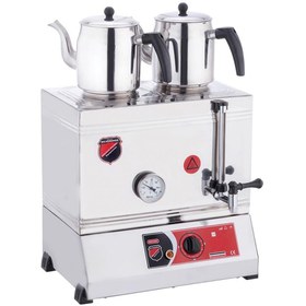 Resim intime endüstriyel mutfak İntime Mutfak - SilverInox 40 Model Ekonomik Çay Ocağı, 2 Demlikli, 28 L, Elektrikli, Pleytsiz 