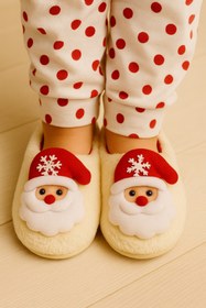 Resim STOCON Unısex Bebe Patik Noel Baba Panduf Kreş Ayakkabısı Hediyelik Panduf STC1191 