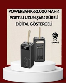 Resim 4 Çıkışlı Hızlı Şarj Destekli Powerbank Belirtilmemiş 