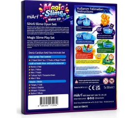 Resim Toyfest Magic Slime Water Elf Deniz Canlıları Seti 5 Renk 4 Kalıp Eğitici Oyuncak 20X20X5 cm 