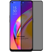 Resim Oppo Reno 5 Lite Privacy 5D Gizlilik Filtreli Cam Ekran Koruyucu Siyah Microsonic