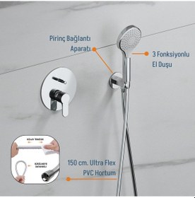 Resim Adell Lento Optimal Ankastre Set Krom 