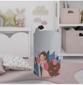 Resim Mekta Home Bebek Ve Çocuk Odası Çiçekli Prenses Kız Desenli Oyuncak Sepeti Renkli Çok Renkli 