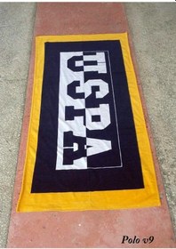 Resim Polo Desenli Plaj Havlusu-V9 Sarı 