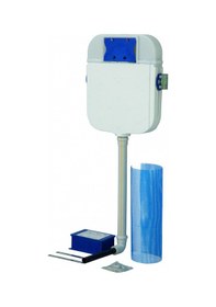 Resim Creavit Gömme Rezervuar 3/6 Tuvalet Taşı Uyumlu Beyaz 