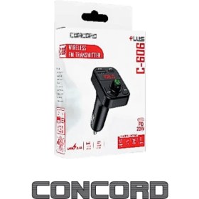 Resim Concord C-606 Plus Kablosuz Fm Transmitter – 23W Hızlı Şarj Usb-C - Bluetooth 5.1 - Eller Serbest Arama - Tf Kart Desteği 