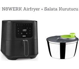 Resim N8Werk 5.5 lt Yağsız Airfryer Mat Siyah 