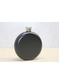Resim Yuvarlak Tekli Matara 5 Oz Siyah - 9027187945420rx8 