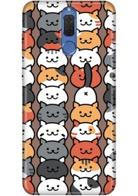 Resim Cekuonline Mate 10 Lite Kılıf Colored Desenli Silikon Nankör Kedi 