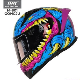 Resim Mts 801 Gongju Full Face Motosiklet Kaskı Çok Renkli 