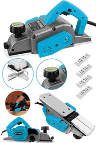 Resim STEİNER Alman 4200 W Bakır Sargı Metal Şanzıman Motor Korumalı Çift Bıçaklı Planya Rende Makinesi + 4 Bıçak 