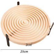 Resim Suntek Ahşap Kek Ekran Tepsi Su Dalgalanma Ev 25cmx2cm 