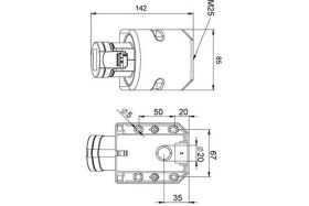 Resim Mete Enerji 406602V 3 x 16A. IP44 Duv.prızı -Eğik Göv.lı- Vidalı Bağ. 