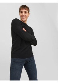 Resim Jack & Jones Erkek Bisiklet Yaka Örme Kazak - 12243116 001 