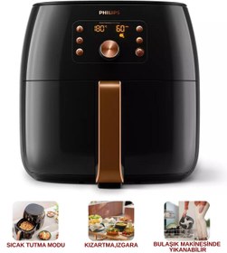 Resim Philips Airfryer Xxl 6 Kişilik 7.3 Lt Yağsız Fritöz - Şık Tasarım - Geniş Hacim 