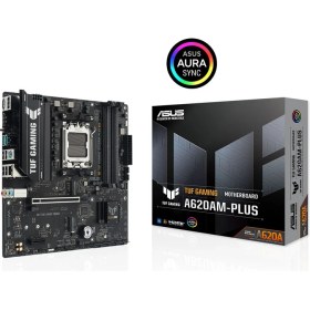 Resim Asus Tuf Gamıng A620AM-PLUS Amd A620A Am5 Ddr5 7600 2xdp HDMI Çift M2 Usb3.2 Aura Rgb 2.5gbit Lan Matx 8+2+1+1 Güç Aşamaları, Asus Tuf Protectıon, Bıos Flashback 
