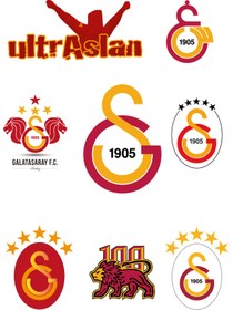 Resim Vilorse Galatasaray UV DTF Kask - Motor Sticker Seti – 8 Parça, Kabartmalı & Dayanıklı Motor Sticker 